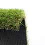 Detailaufnahme: Primaflor Kunstrasen Jazz Grün, dichte Grasnarbe, naturgetreue Optik.