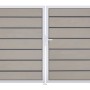 GroJa Grande Steckzaun Tor Premium, DIN Rechts, Sandfarben. Gartentor mit Aluminiumrahmen und BPC-Füllung.