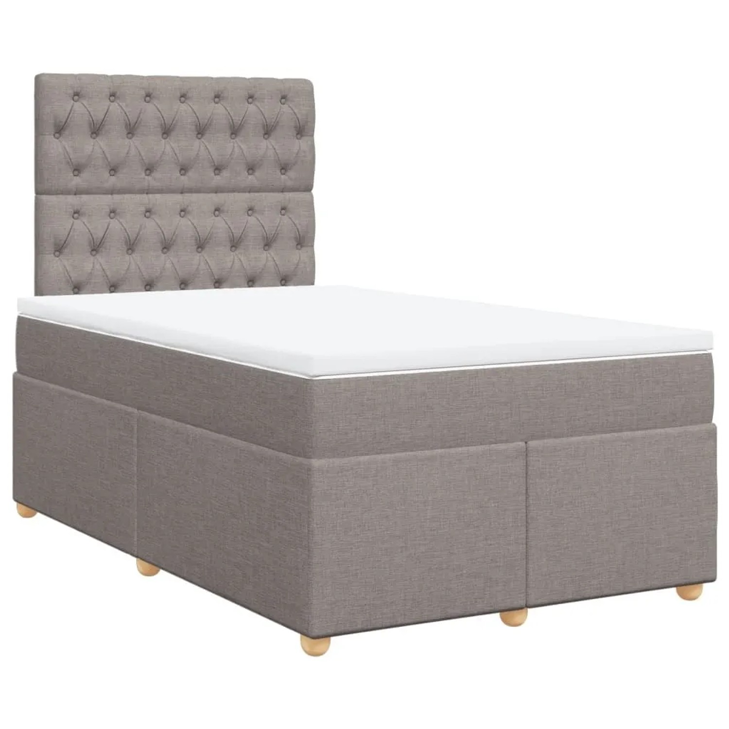 vidaXL Boxspringbett mit Matratze Taupe 120x200 cm Stoff 3293558 günstig online kaufen
