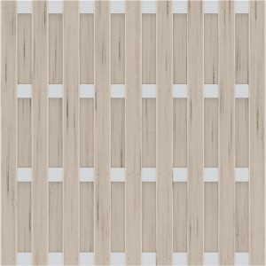 Sichtschutzzaun Jumbo WPC Alu Sand, 179x179cm, mit Aluminiumleisten.