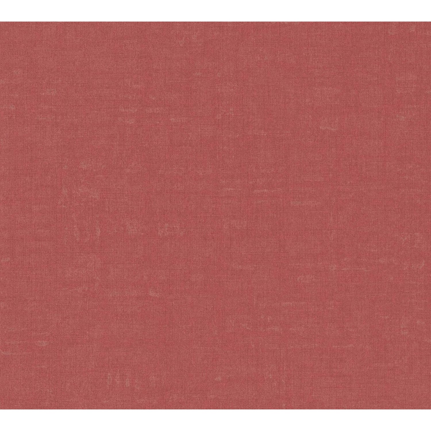 PROFHOME 387462-GU Uni Tapete Textiloptik Matt Rot lachs-Rot 0,53 m x 10,05 günstig online kaufen