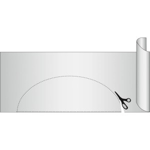 Wenko Anti-Rutsch-Matte, zuschneidbar, 150x50 cm, weiß, mit Schere zum Zuschneiden.