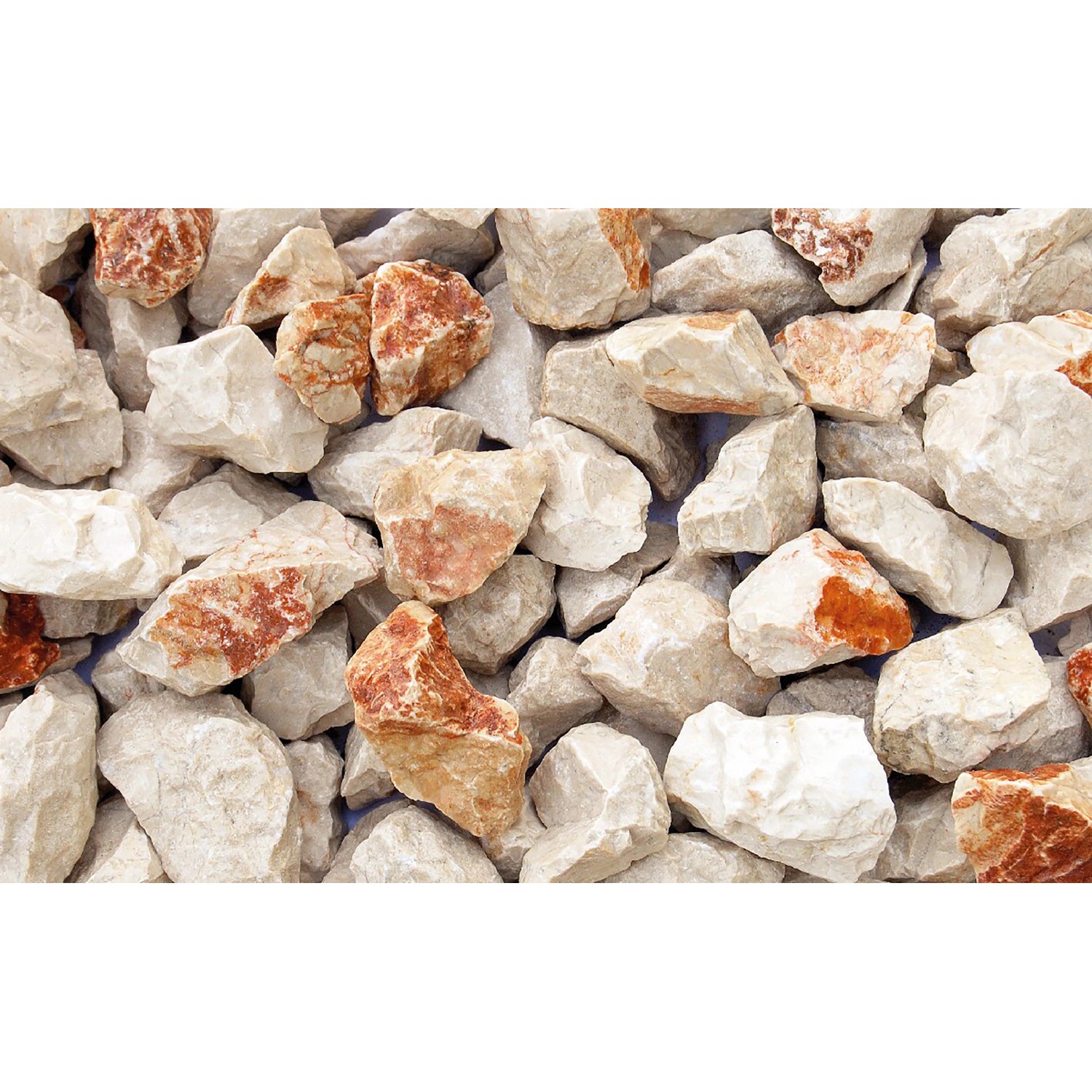 Kalksteinsplitt Dalmatien-Beige, 22-32 mm, Zierkies für Garten und Landschaftsbau.