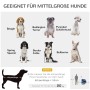 Produktbild: PawHut Hundeanhänger mit Größenhinweis für mittelgroße Hunde.