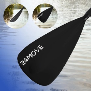 Schwarzes 24MOVE SUP Paddel aus Aluminium, 210cm Länge. Einzelpaddel für Stand Up Boards.