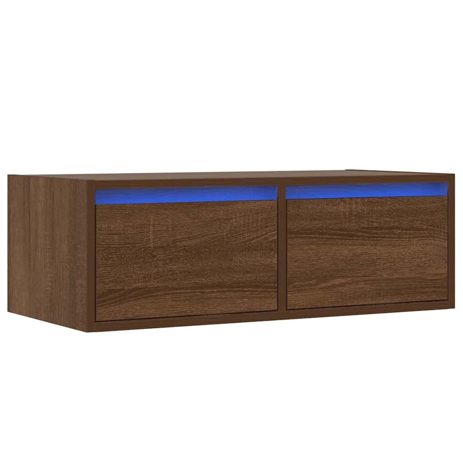 vidaXL TV-Schrank mit LED-Leuchten Braun Eichen-Optik 75x35,5x25 cm 860235 günstig online kaufen