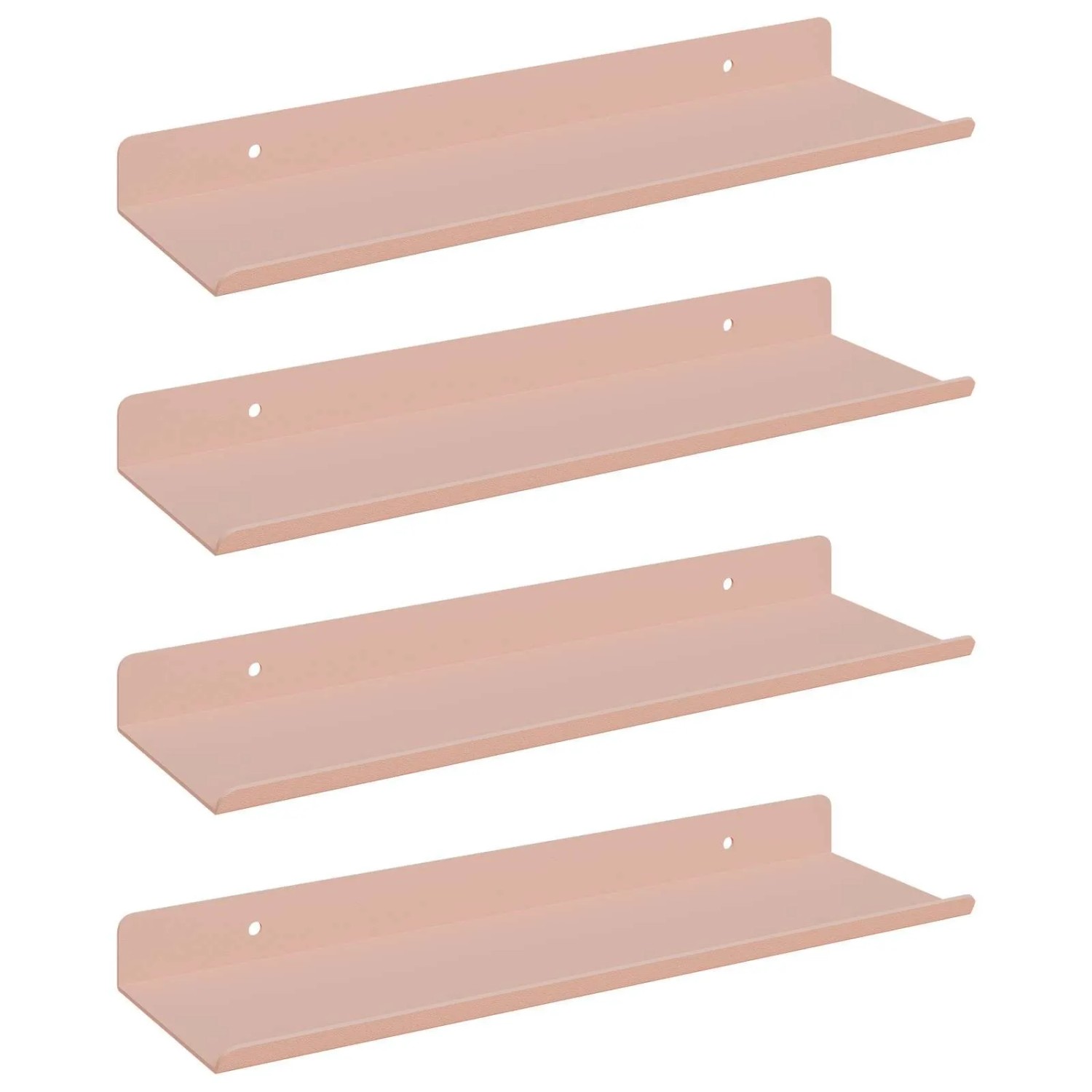 vidaXL Schwebendes Regal Wandmontiert 4 Stk Rosa 30 x 9 x 2,5 cm Stahl 8003939