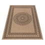 Ayyildiz Outdoor-Teppich Dhaka, 80x150 cm, schwarz mit Vintage-Muster.