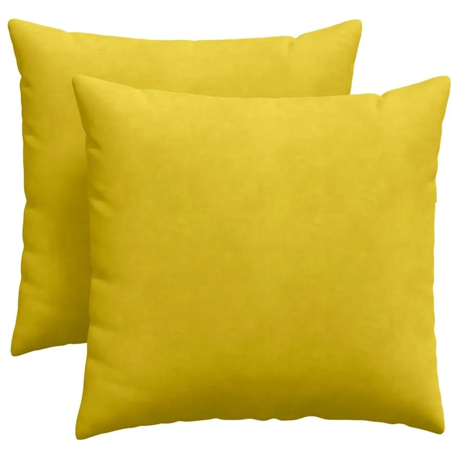 vidaXL Sofakissen 2 Stück Gelb 45 x 45 cm Cordstoff 42013935