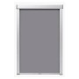Graues Verdunklungsrollo SK08 für Velux Fenster, ideal zur Beschattung und Wärmeregulierung.