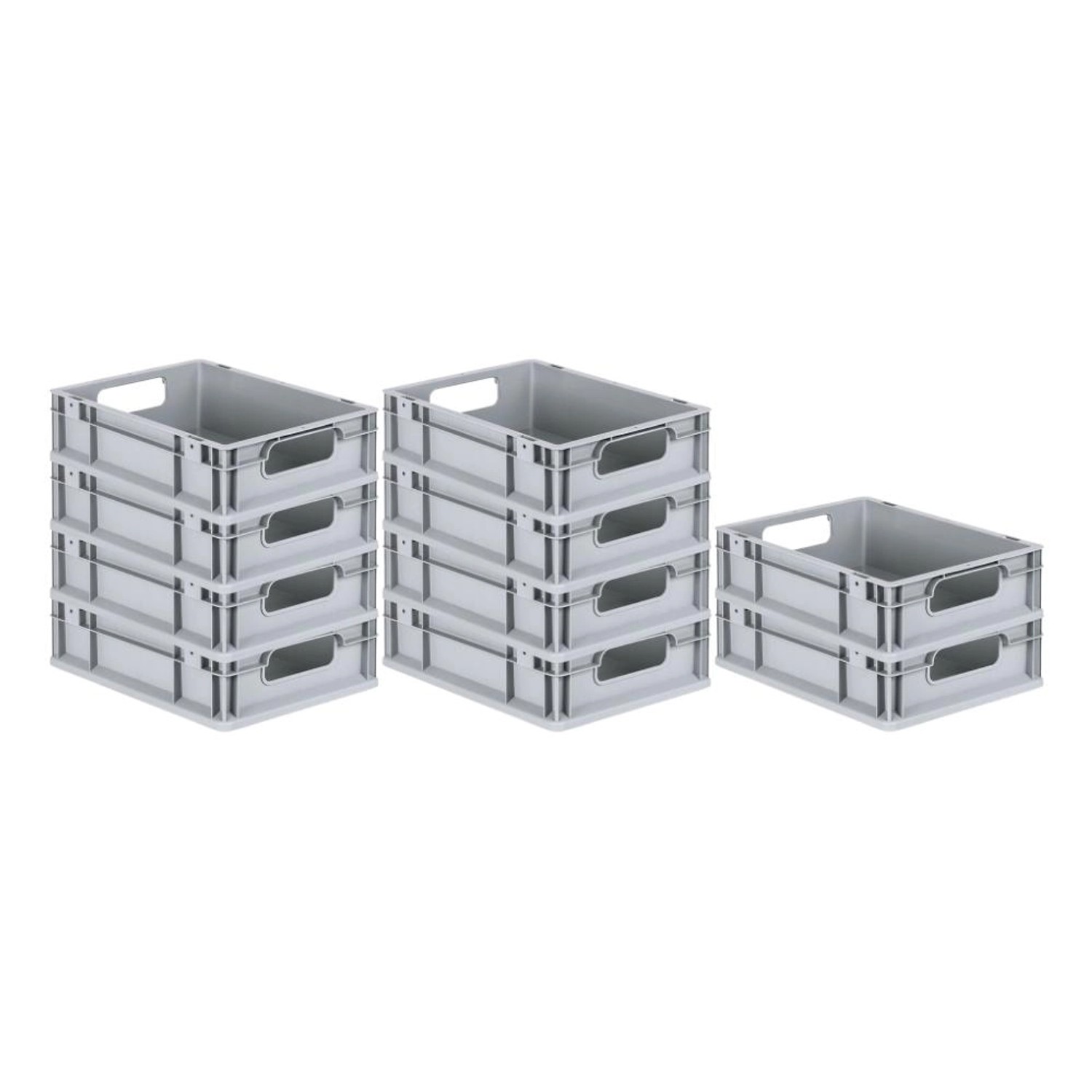 PROREGAL Spar Set 10x Eurobox Nextgen Economy Griffe Offen HxBxT 12 x 30 x günstig online kaufen