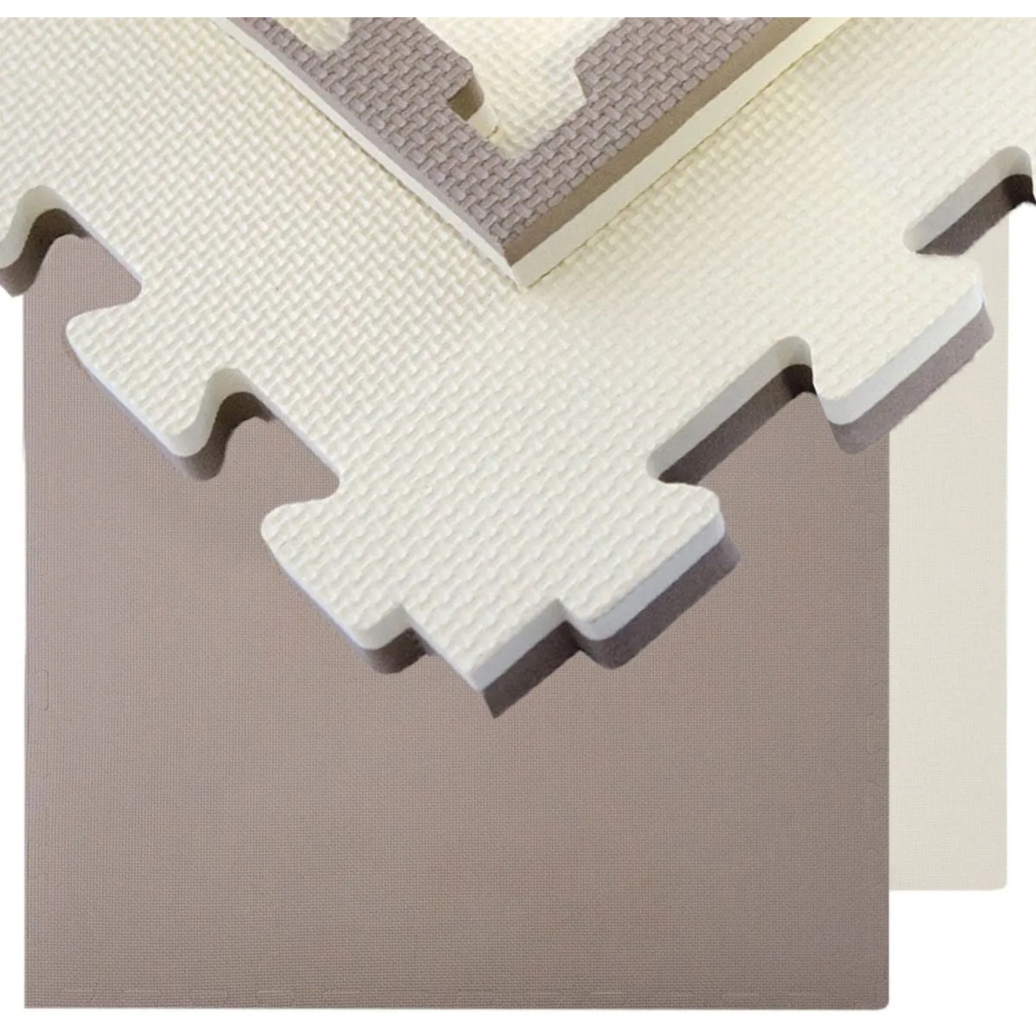 eyepower Kampfsportmatte 90 x 90 x 4 cm Beige