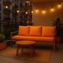 Setgarden  Mix Bench Kissen Outdoor Kissen Bankauflage 120x60+2x50x56cm Kissen Für 2-Sitzer Bänke 1tlg Orange_7