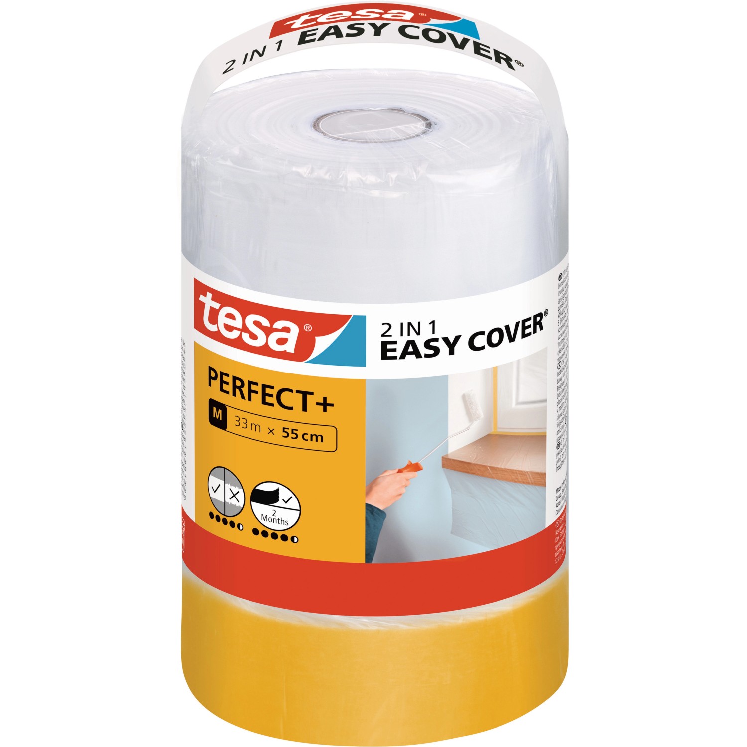 Tesa Abdeckfolie inkl. Klebeband Easy Cover Perfect+ M Nachfüllung günstig online kaufen