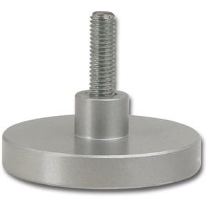 Simausrom Höhenverstellschraube Ø 40 mm M10x25 mm Aluminium Poliert Stahl