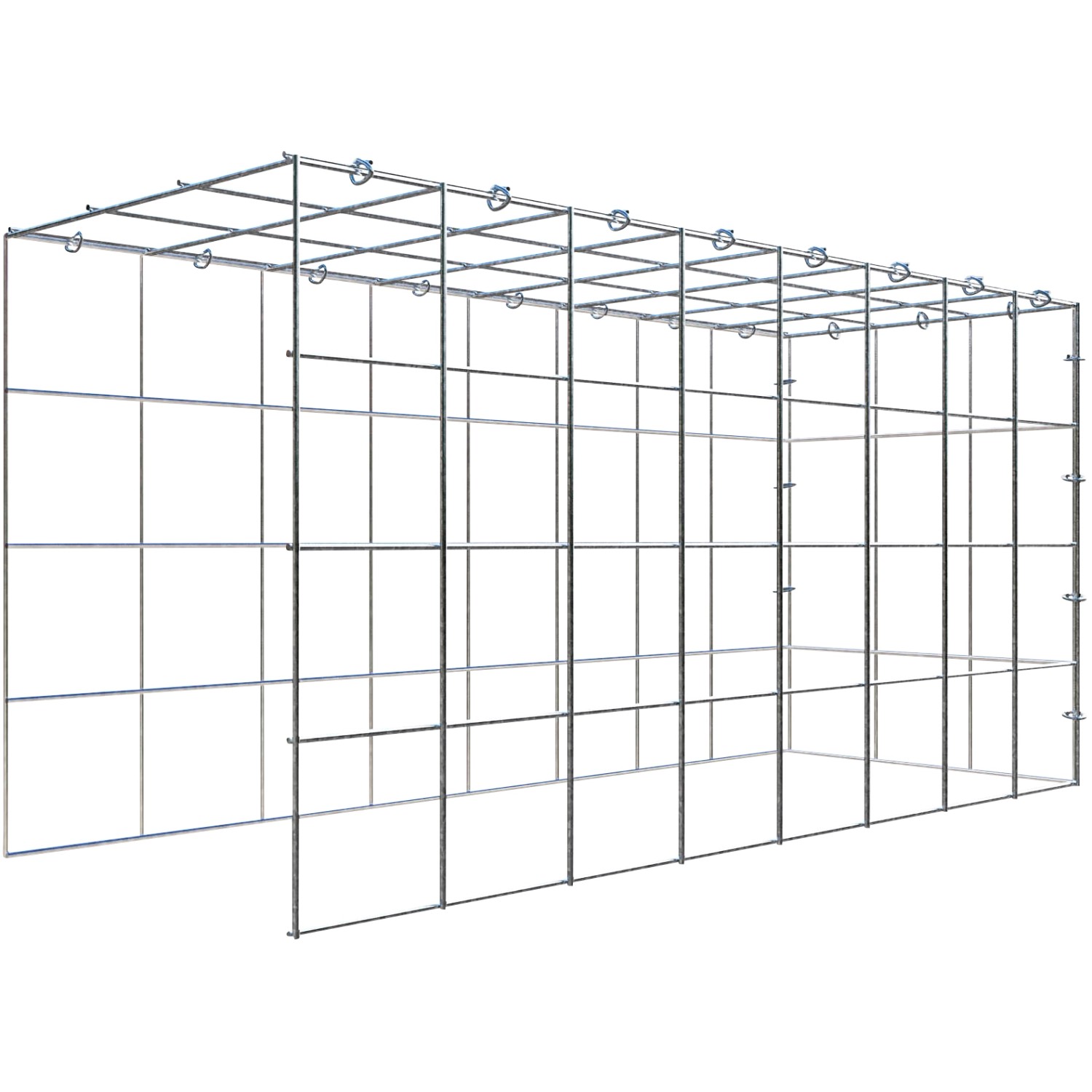 Gabiona C-Ring-Gabione-Anbaukorb Typ 4 40 x 80 x 30 cm Maschenw 10 x 10 cm