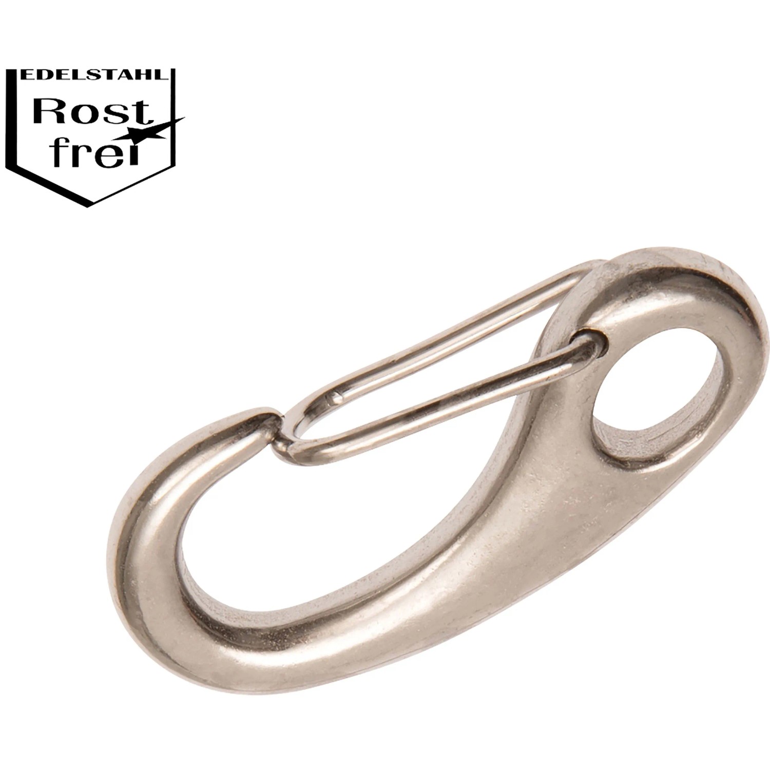 Conacord Karabinerhaken Oval V4A-Stahl Rostfrei Länge 50 mm