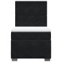 Schwarzes vidaXL Boxspringbett (80x200 cm) mit Matratze und Samtbezug.