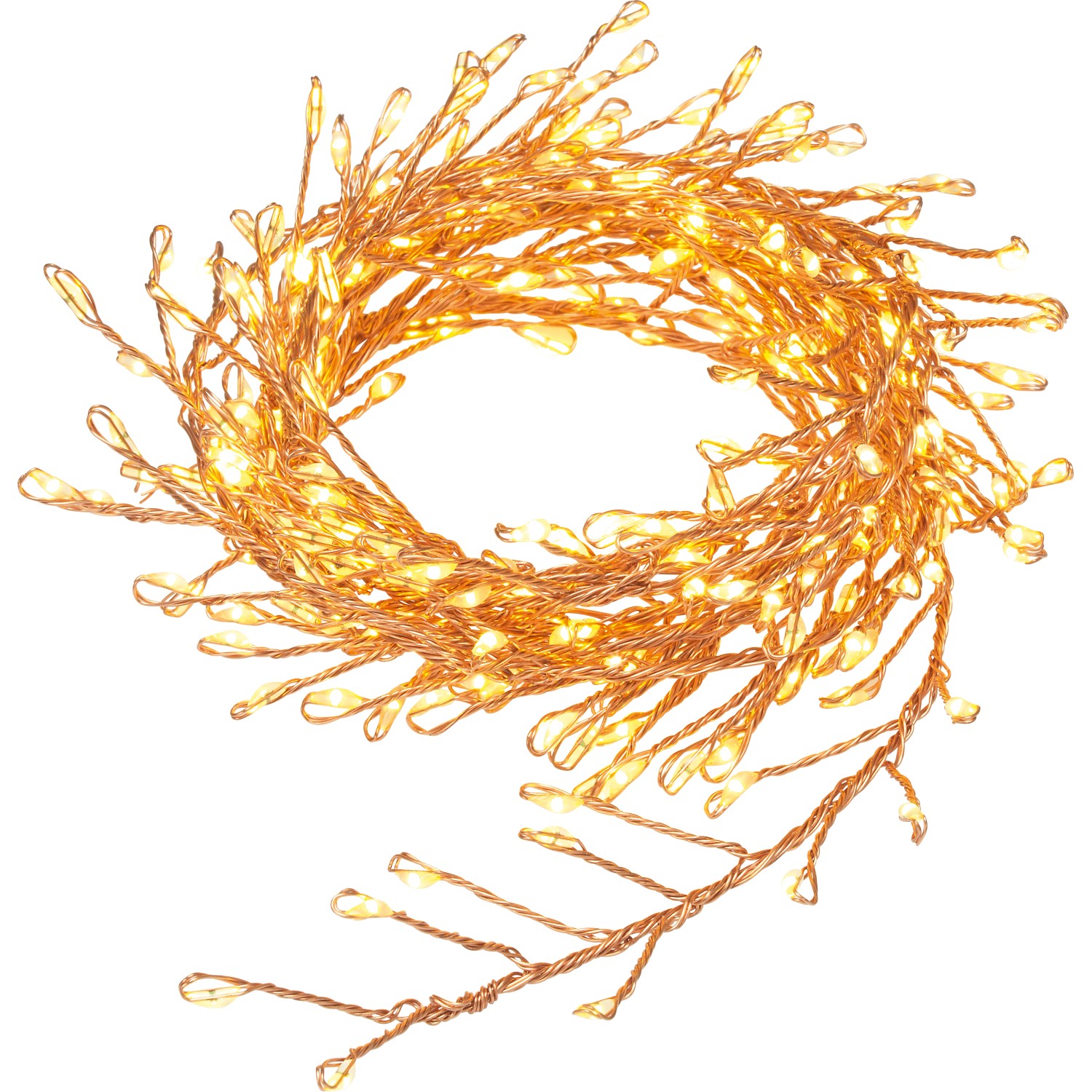 LED-Silberdraht-Büschellichterkette 240 LEDs Warmweiß Transparentes Kabel 7,4 m