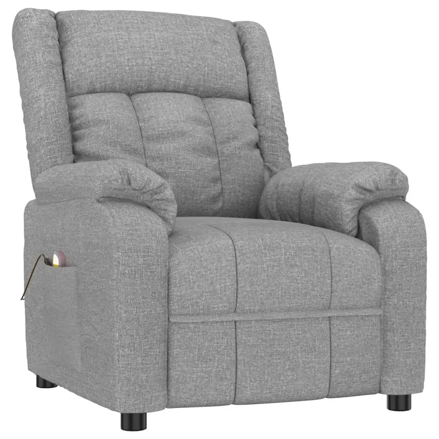 vidaXL Massagesessel Hellgrau Stoff 348120