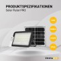ENOVALITE Solarstrahler PRO 50W mit Solarpanel, Fernbedienung, kaltweißem Licht für den Außenbereich.