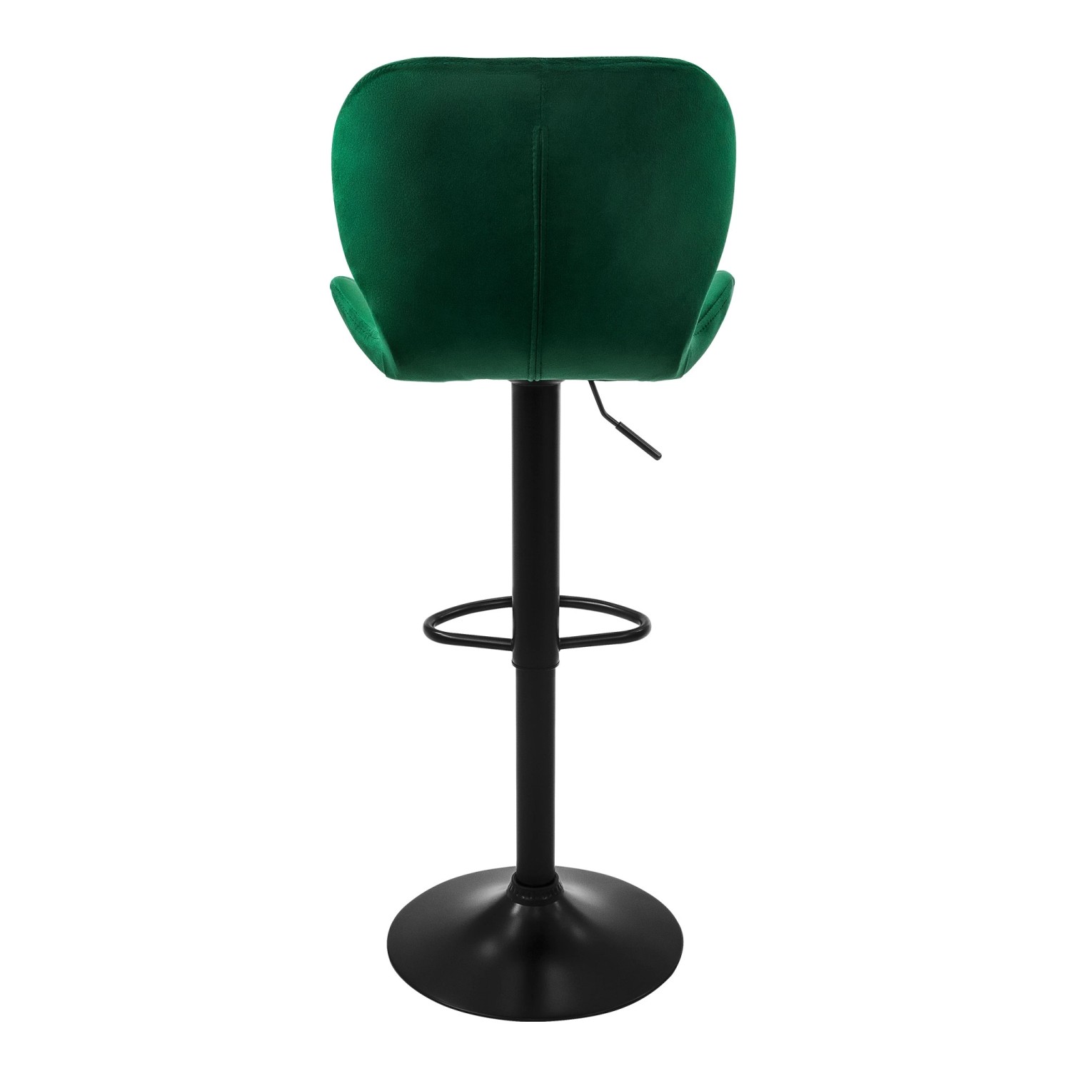 2er Set Barhocker Grün Samt von ML-Design, Barstuhl mit Fußstütze, höhenverstellbar.