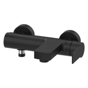 pianura Wannenarmatur Giulia, Dreiloch, Schwarz Matt, mit Brausegarnitur.