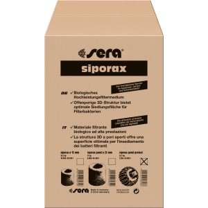 Sera siporax pond protect Professional, Hochleistungsfiltermedium für Teichfilteranlagen.