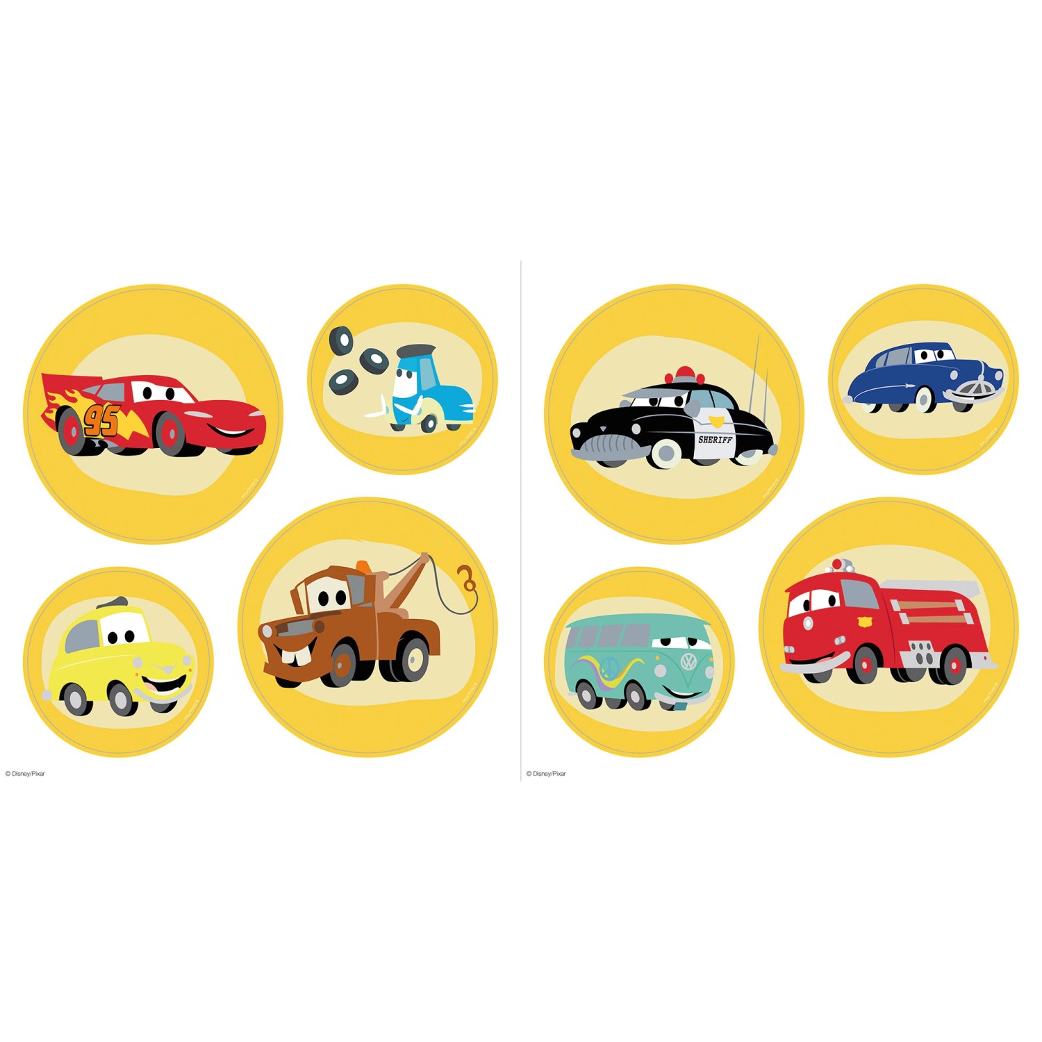 Komar Fenstersticker Cars Ka-Chow 30 cm x 30 cm