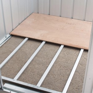 Bodenrahmen und Bodenplatte im Yardmaster Gerätehaus Heidelberg 67AEYZ+.