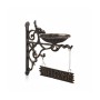 Relaxdays Vogeltränke Gusseisen Bronze Wetterfest mit Welcome Schild 25 cm x 22,5 cm x 13,5 cm 1,35 kg