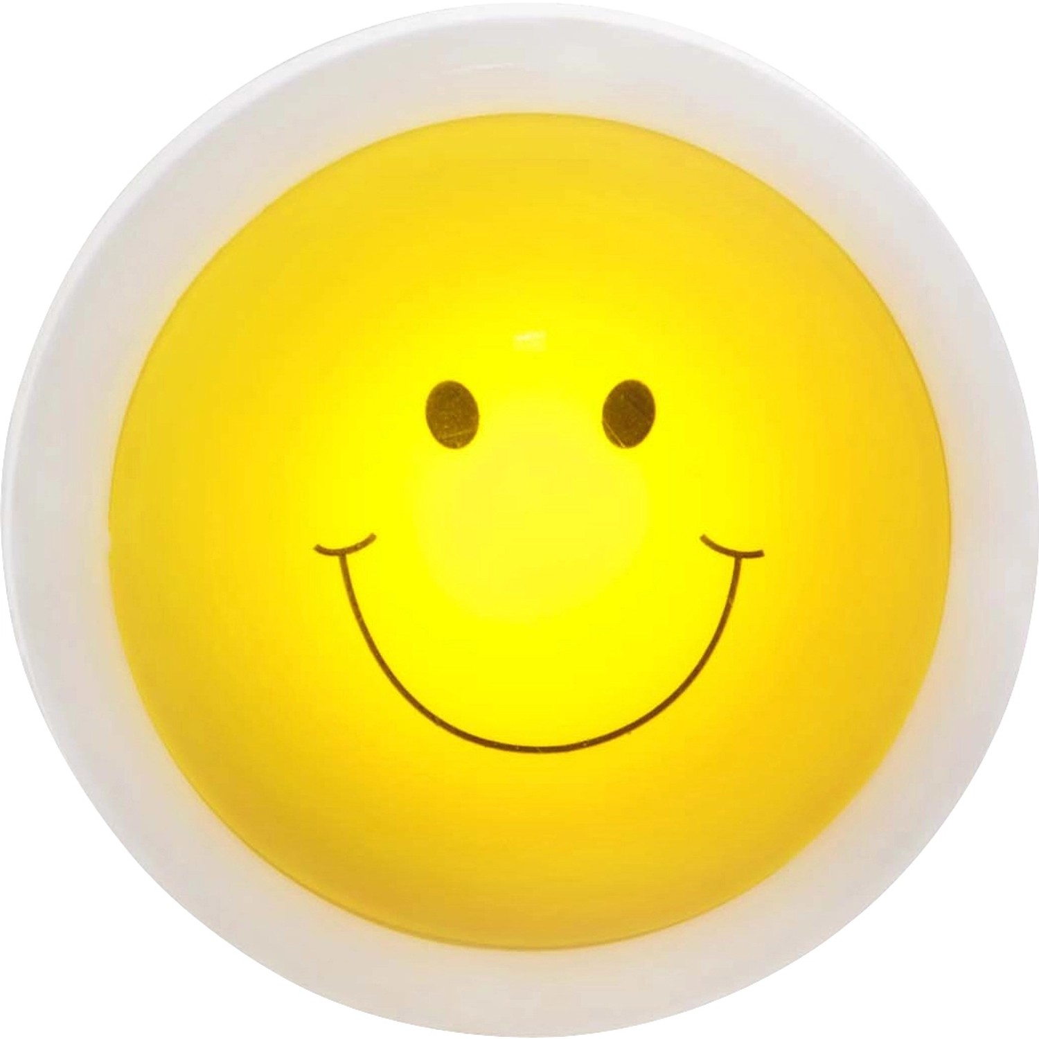 Gelbes Globo LED-Nachtlicht Kiddy mit Smiley-Gesicht für Kinder.