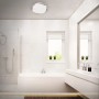 Briloner LED-Deckenleuchte Acorus, Ø 33cm, Chrom, mit Sternenhimmel-Effekt im Badezimmer.