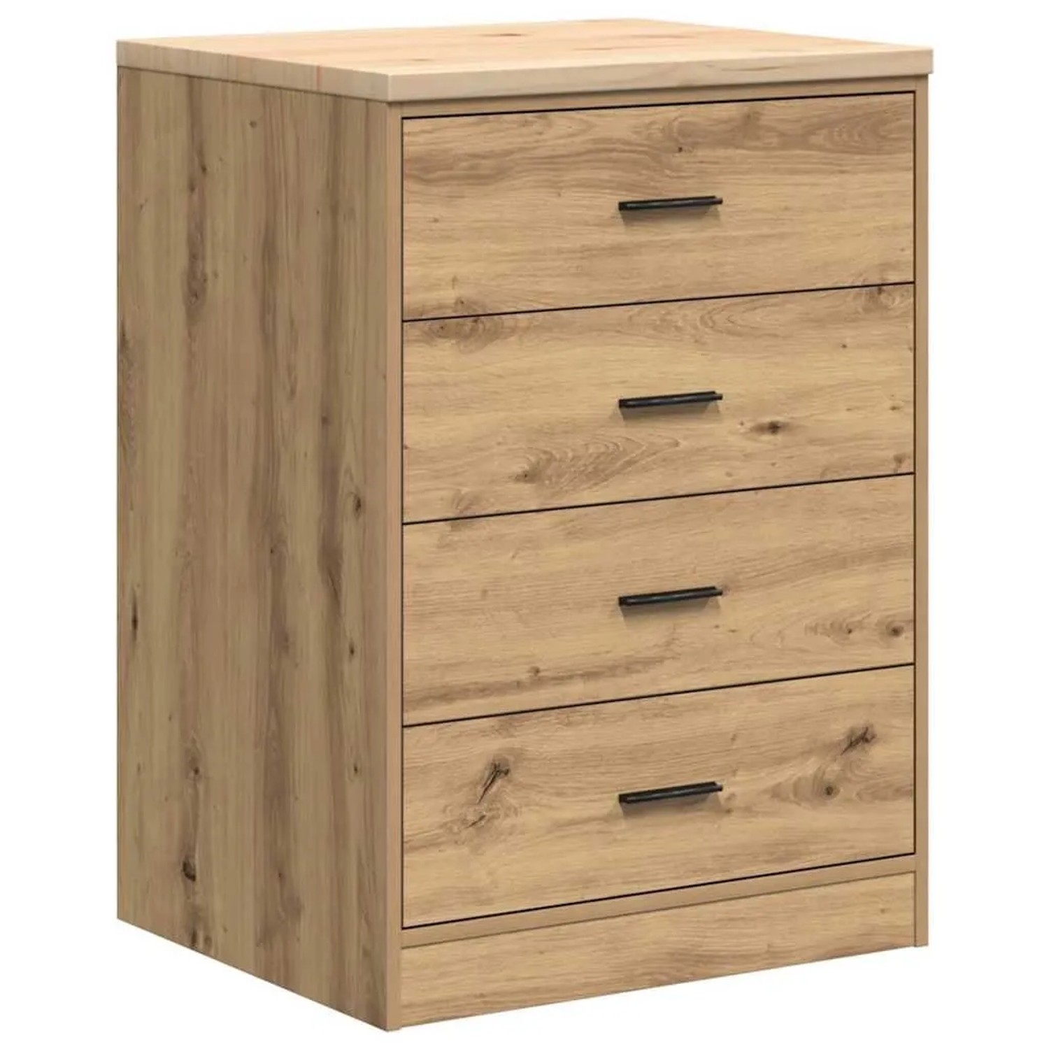 Garagenschrank Artisan-Eiche mit 4 Schubladen. Robuster Werkzeugschrank aus Holzwerkstoff für Stauraum.