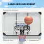 SPORTNOW Basketballkorb zur Wandmontage: transparentes Backboard, schwarzer Stahlrand, reißfestes Netz. Robust & langlebig.