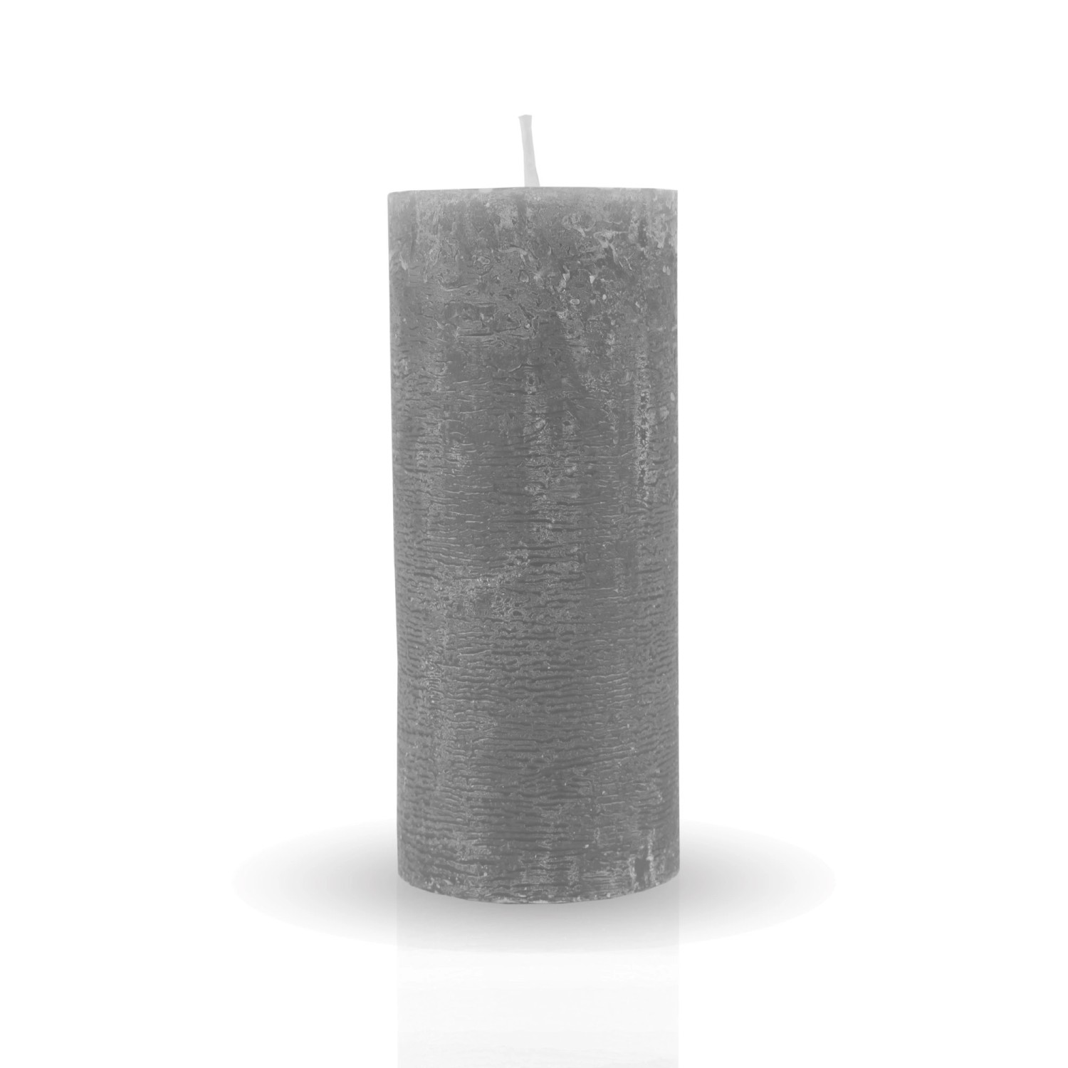 HS Candle Stumpenkerzen Rustikal Grau 1 Ø7cm