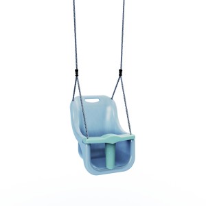 OutdoorToys Babyschaukel eisblau mit hoher Rückenlehne und Seilen für Spieltürme.
