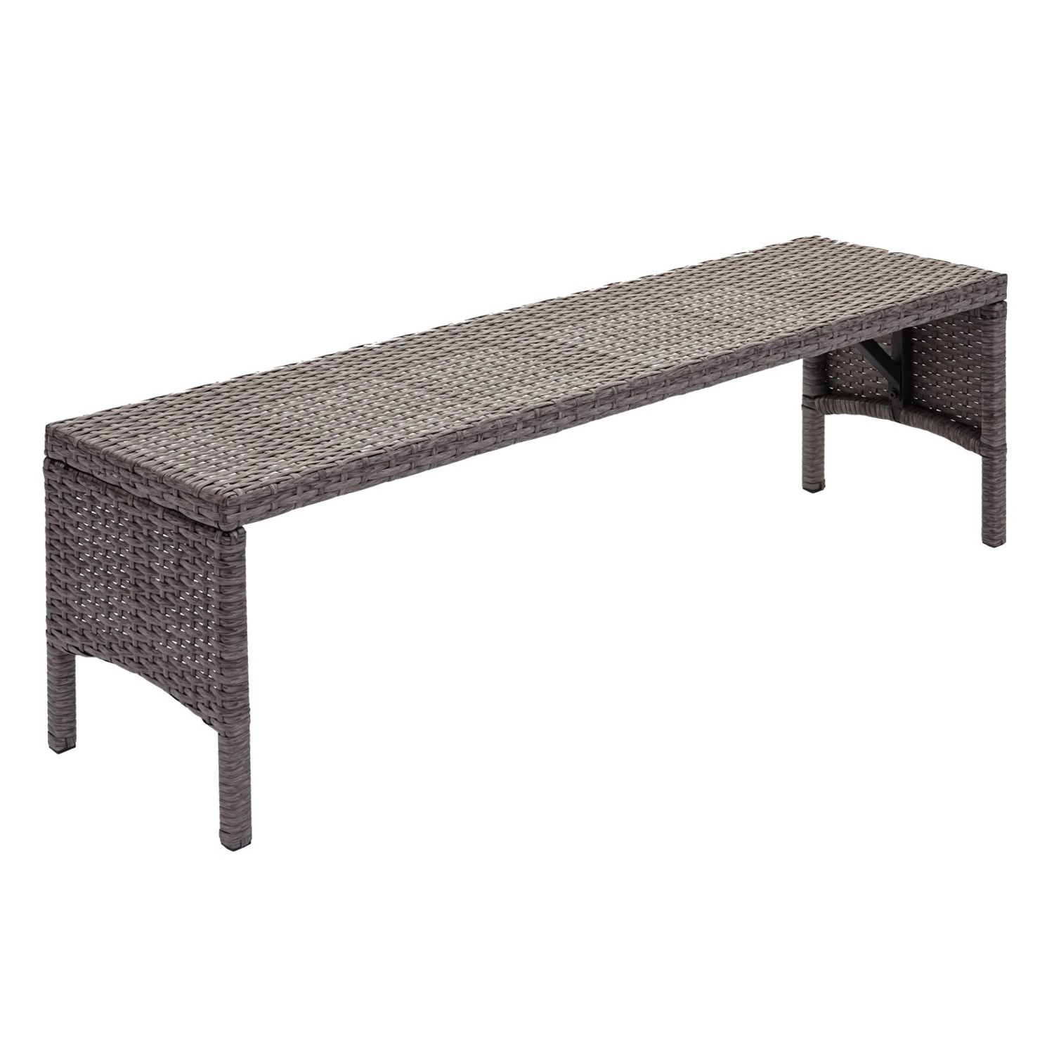 MCW PolyRattan Sitzbank G16 Grau Kissen Dunkelgrau kaufen bei OBI