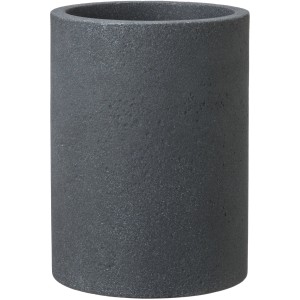 Scheurich Pflanzgefäß Riva High, Ø 39 cm, 54 cm hoch, Schwarz Granit, Pflanzsäule.