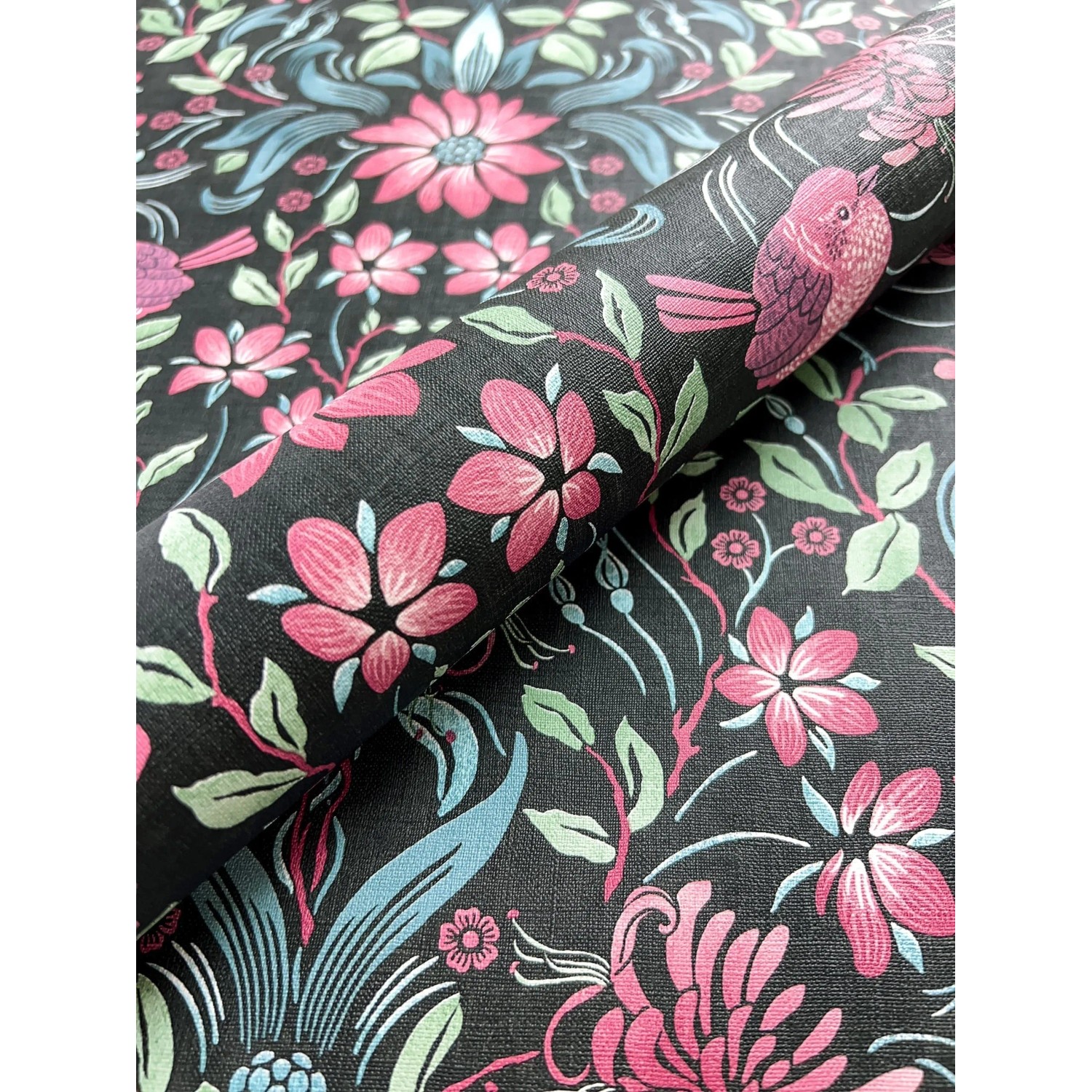 Newroom Vliestapete Leilani Black Blumen Floral FSC® günstig online kaufen