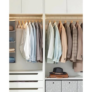 Songmics Kleiderbügel-Set Cason Holz Natur 20-teilig