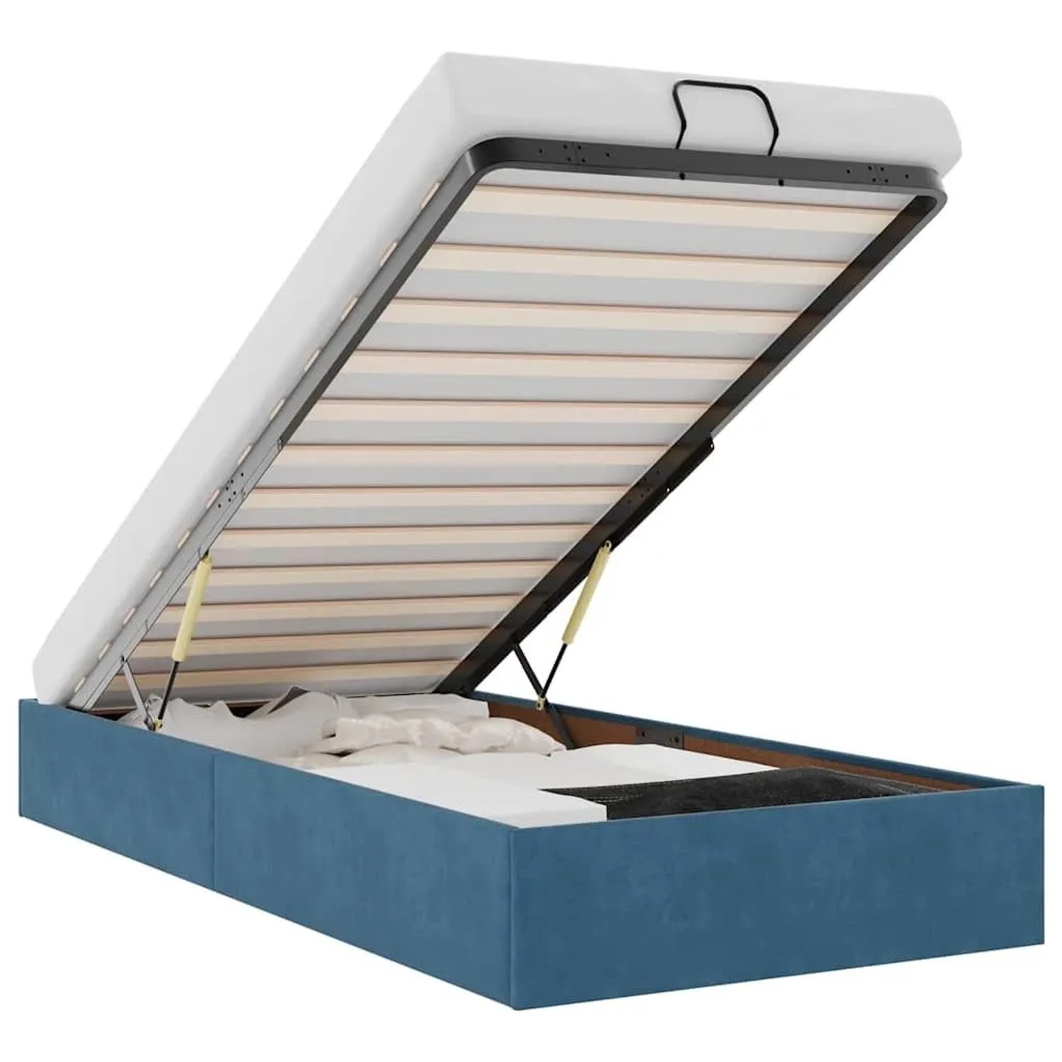 vidaXL Ottoman-Bett ohne Matratze Dunkelblau 90x190 cm Samt 3310935