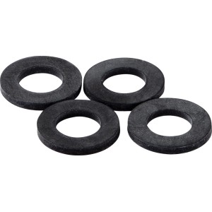 4er Set KÖRO EPDM Dichtungsringe 10x18x2 mm für Schlauchkupplungen, schwarz.