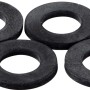 4er Set KÖRO EPDM Dichtungsringe 10x18x2 mm für Schlauchkupplungen, schwarz.