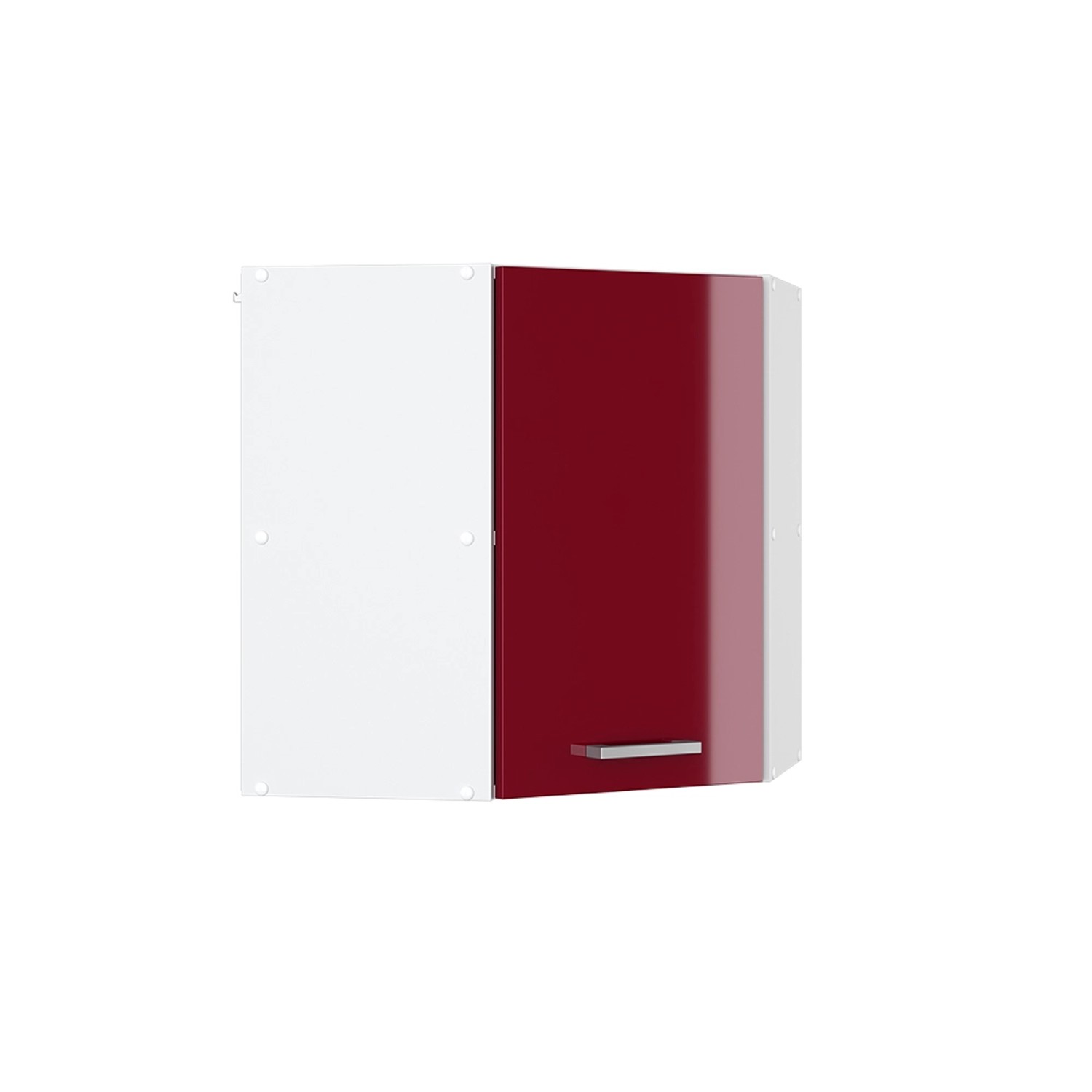 Vicco Eckhängeschrank R-Line Küchen-Eckschrank Bordeaux Hochglanz/Weiß 57 c günstig online kaufen