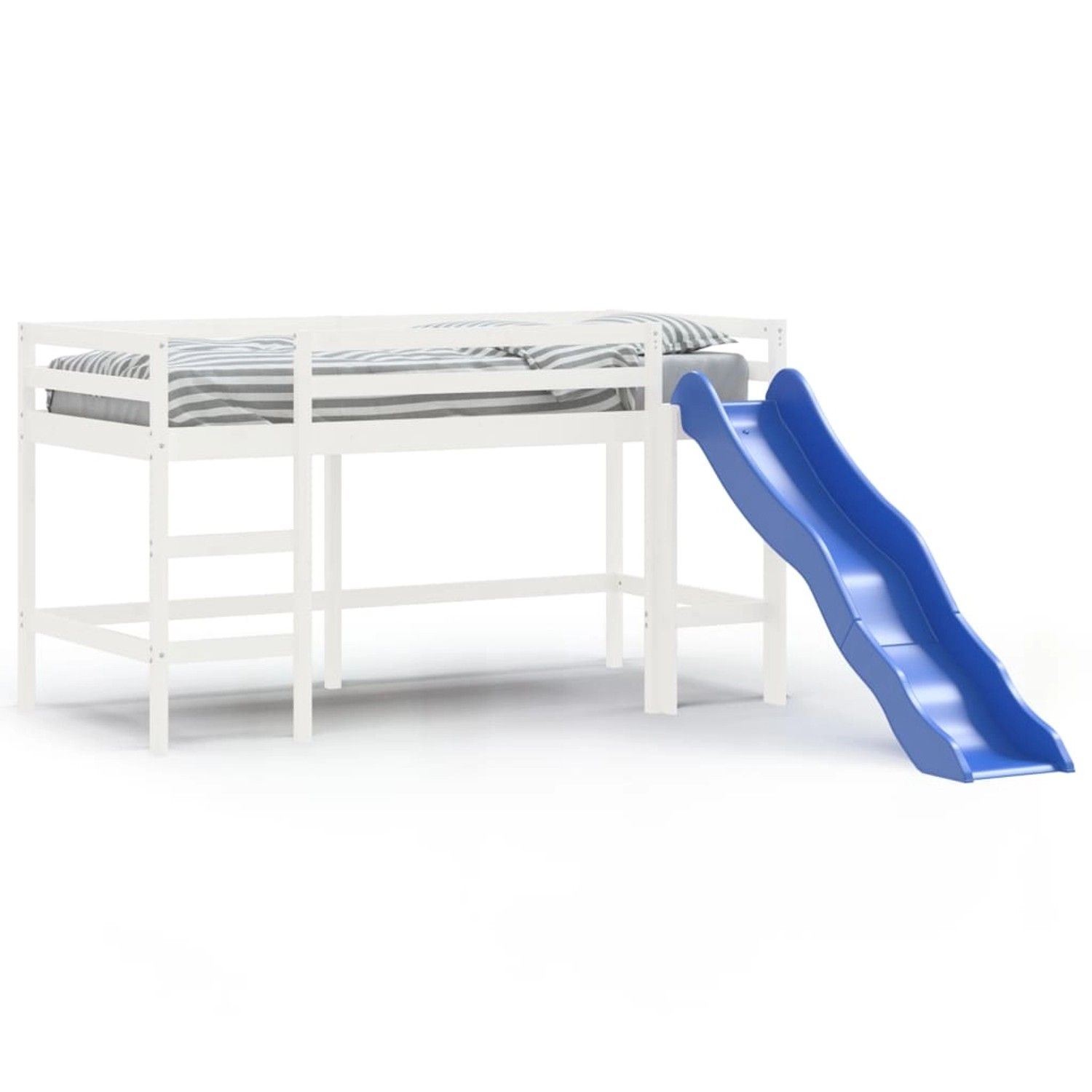 vidaXL Kinderhochbett mit Rutsche Weiß 90x200 cm Massivholz Kiefer1926857 günstig online kaufen