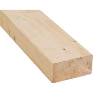 Konstruktionsvollholz Fichte/Tanne, 40x60x2500 mm, gehobelt und gefast für den Holzbau.