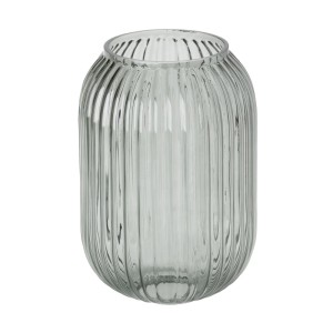 Orion Lightstyle Ersatzglas Lampenschirm Rauch, Ø 140 mm. Geripptes Glas für E27 Leuchten. Stilvoller Blickfang.