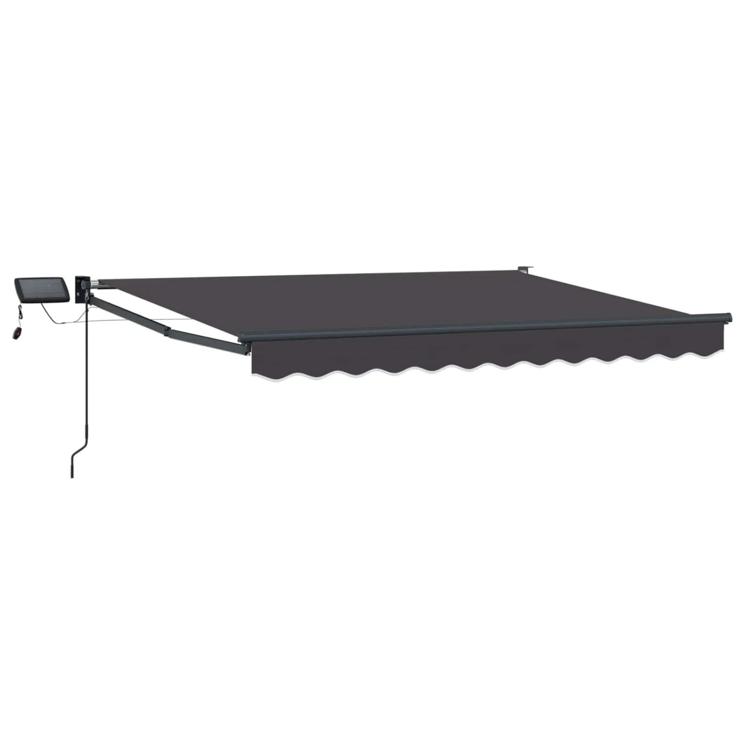 vidaXL Manuelle Gelenkarmmarkise mit LEDs Anthrazit 3,5 x 2,5 m 3419439