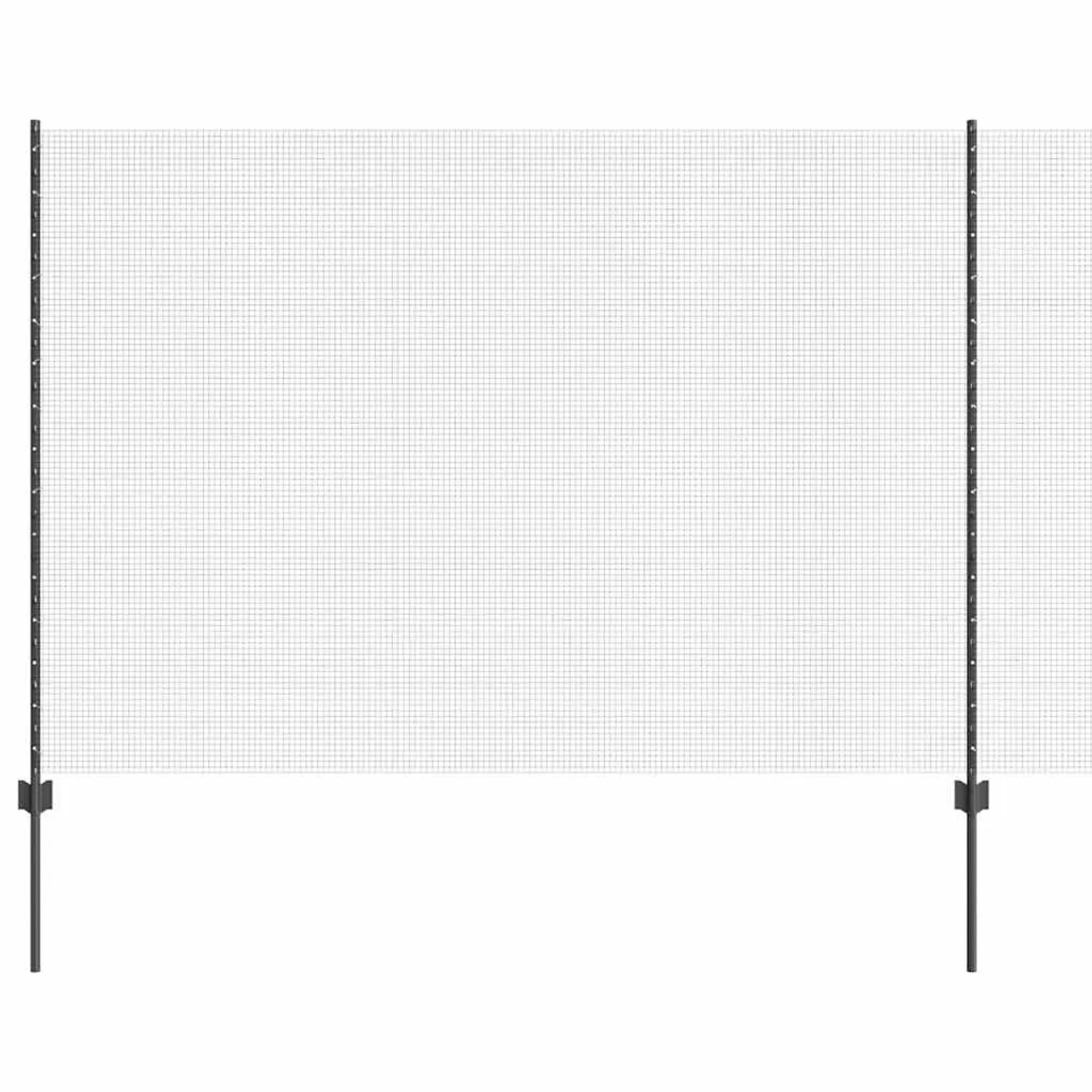 vidaXL Zaun mit Pfosten Grau 1,6 x 25 m Stahl und PVC 3336613 günstig online kaufen